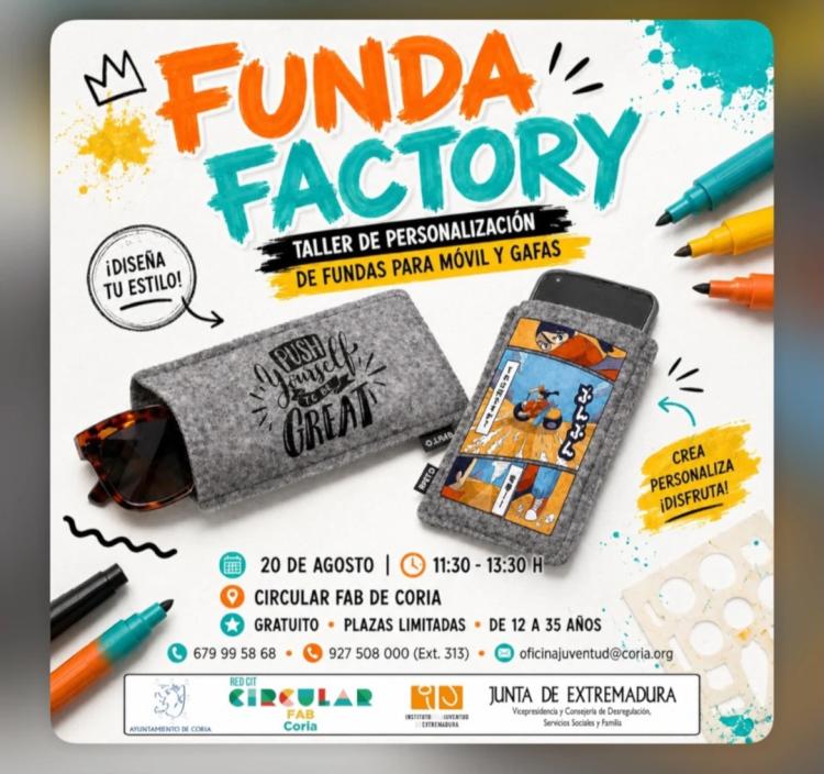 Taller de personalización de fundas para móvil y gafas: Funda Factory