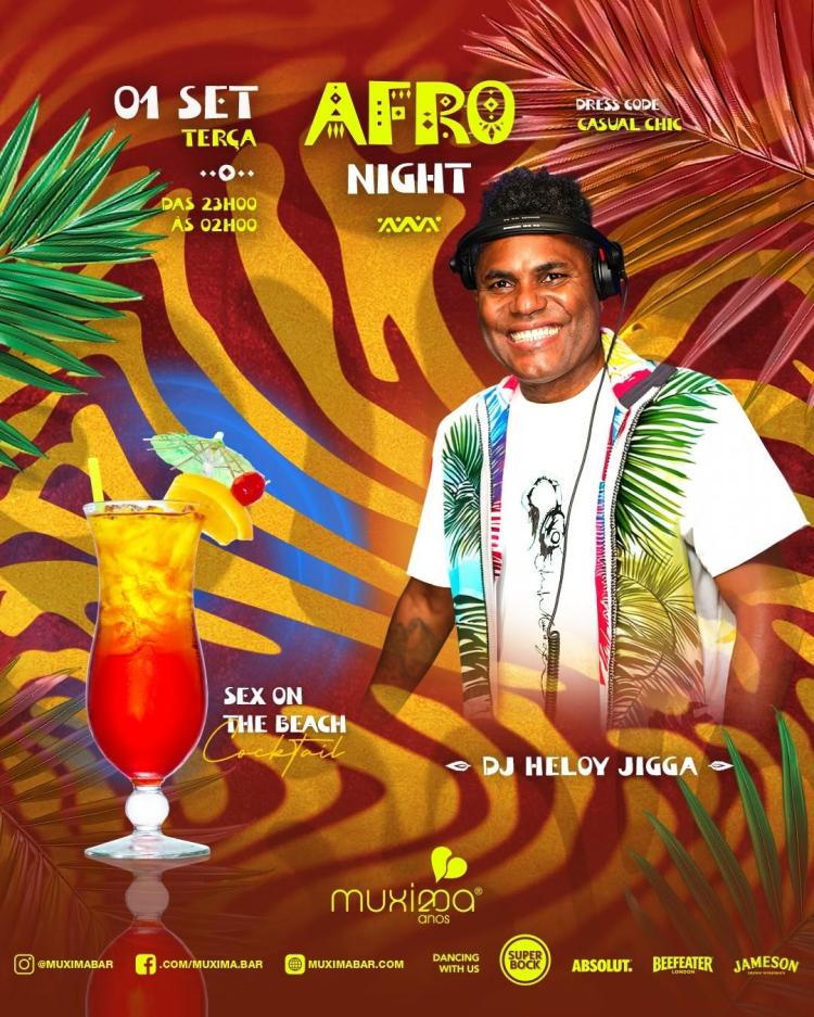 TERÇA 01 setembro   AFRO NIGHT EXPERIENCE 
