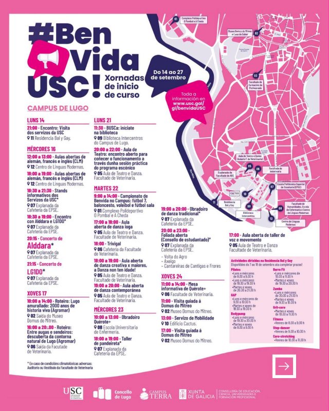 Benvida USC 2026 - Xornadas de Inicio de Curso