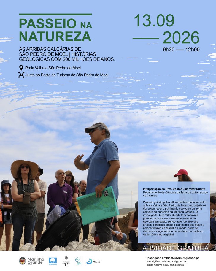Passeio de natureza “As Arribas Calcárias de São Pedro de Moel – Histórias Geológicas com 200 Milhões de Idade”