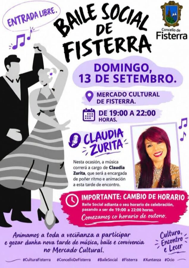 Baile social de Fisterra con Claudia Zurita