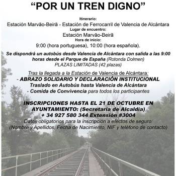 8th Cross-Border March Beirã – Valencia de Alcántara "For a Decent Train"