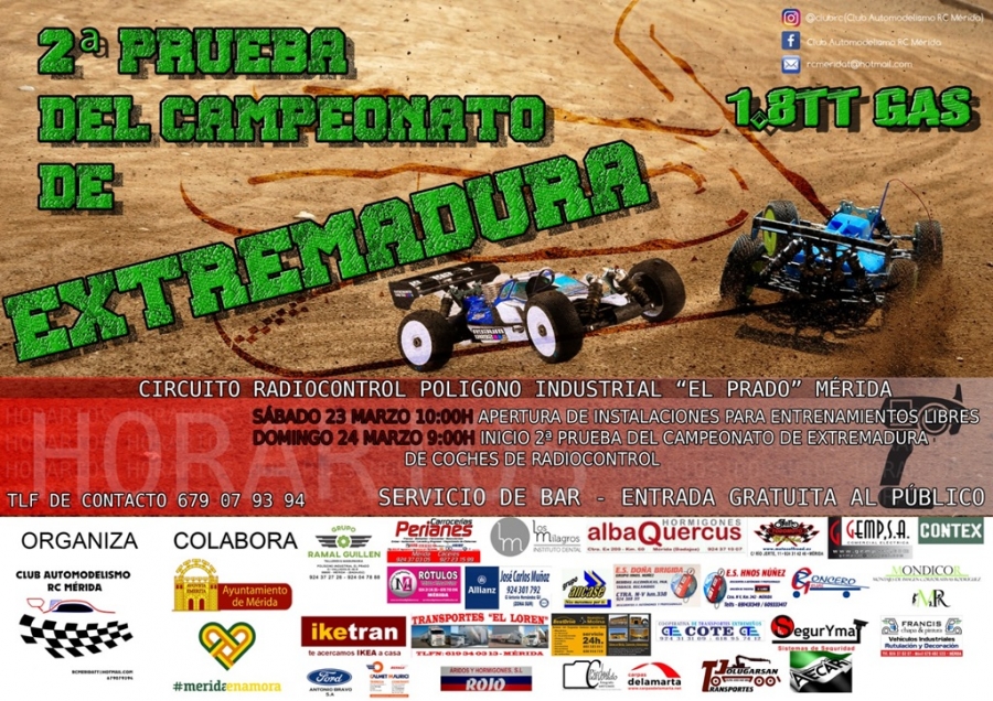 2ª prueba Campeonato de Extremadura coches RC