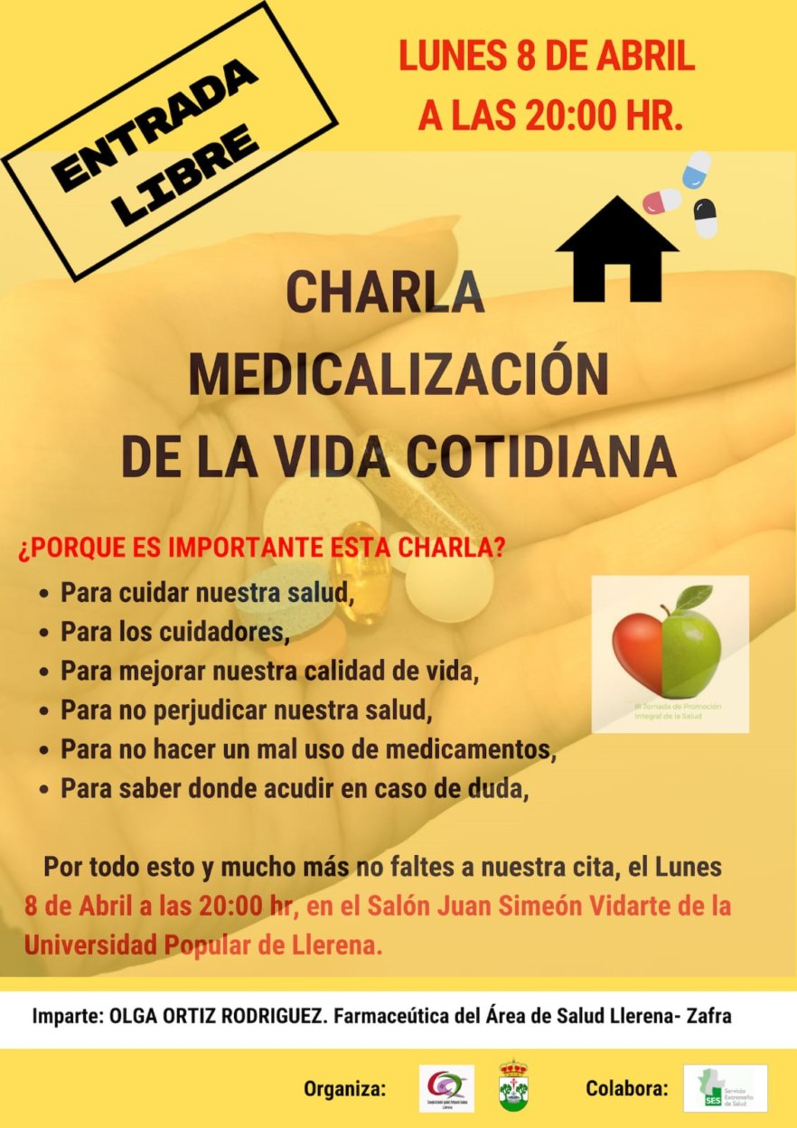 Charla: “Medicalización de la Vida Cotiduana”