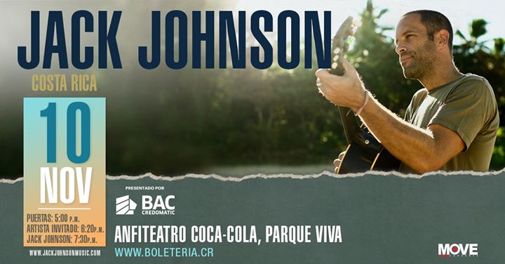 Jack Johnson en Costa Rica: Evento Oficial