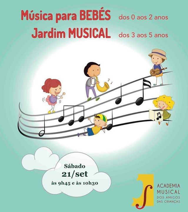 Música para Bebés e Jardim Musical (aulas experimentais)