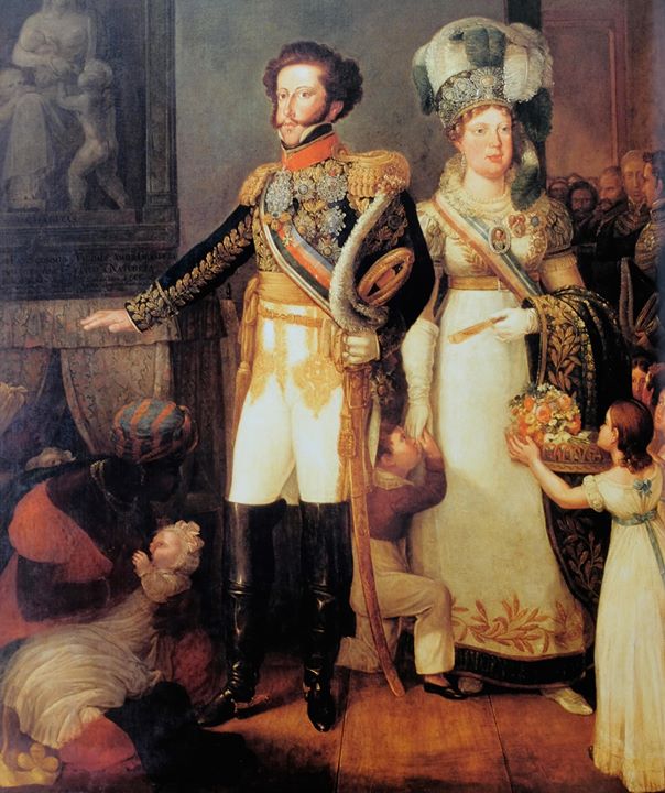 D Pedro IV e D Leopoldina, os pais de D Maria II