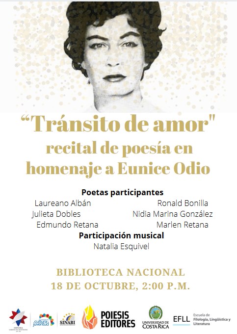 Tránsito de amor recital de poesía en homenaje a Eunice Odio