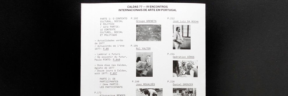 LANÇAMENTO CALDAS 77 - IV ENCONTROS INTERNACIONAIS DE ARTE EM PORTUGAL