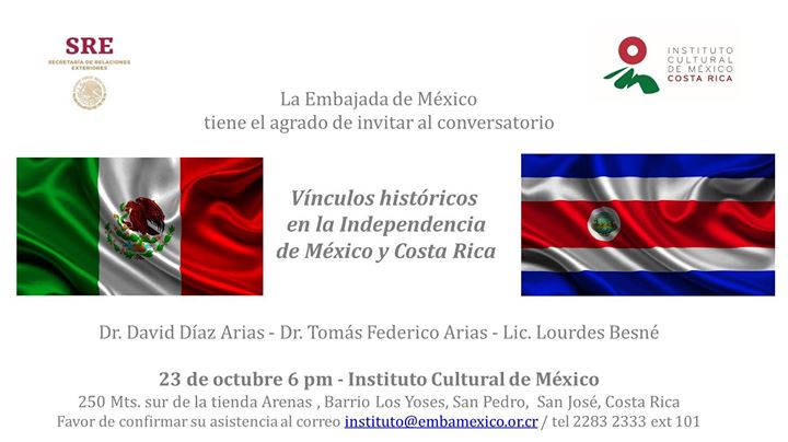 Vínculos históricos en la Independencia de México y Costa Rica
