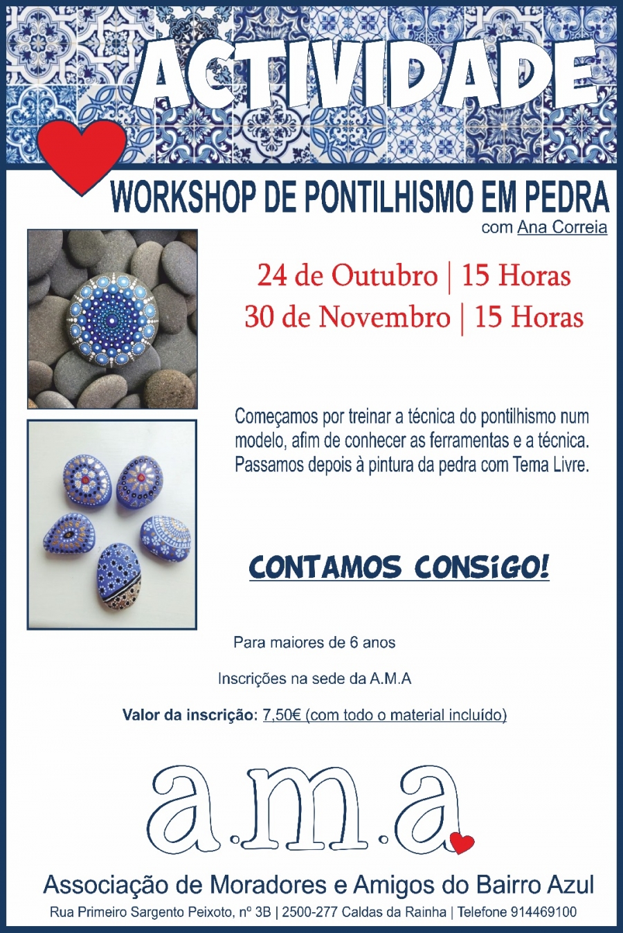Workshop Pontilhismo em Pedra