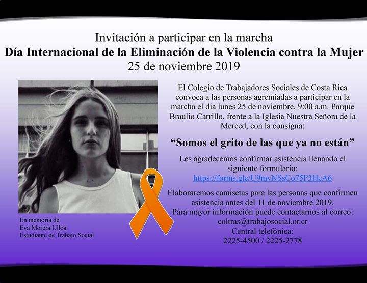 Marcha Eliminación de la Violencia contra la Mujer 25 Nov 2019