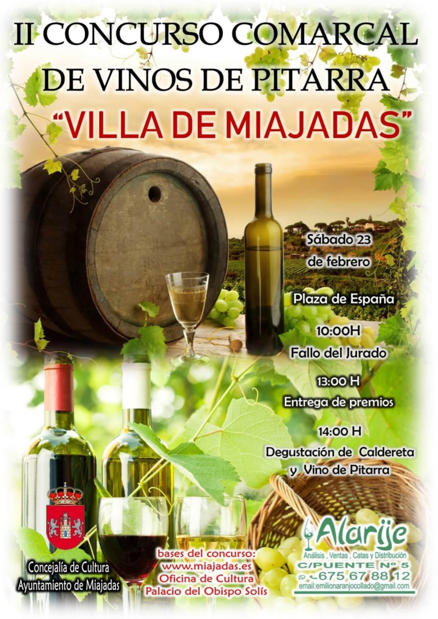II Concurso Comarcal de  Vinos de Pitarra “Villa de Miajadas”