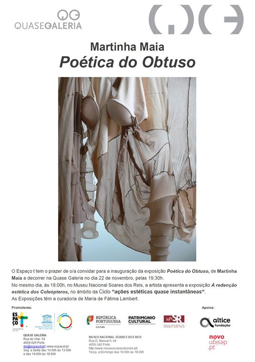 Exposição 'Poética do Obtuso' de Martinha Maia