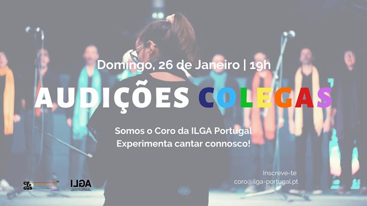 Audições para o Coro Colegas dia 26 de Janeiro