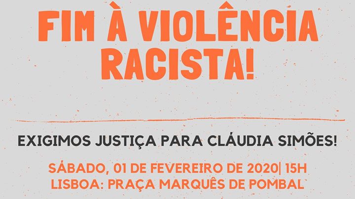 Justiça para Cláudia Simões! Abaixo a violência racista! Lisboa