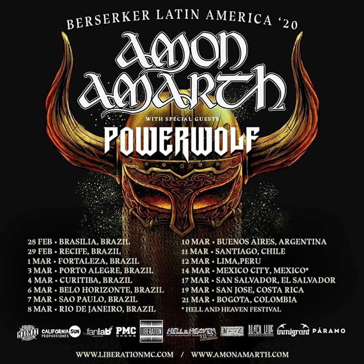 Amon Amarth & Powerwolf en Costa Rica 2020(Evento Oficial)