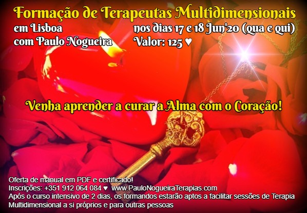 Curso de Terapia Multidimensional em Lisboa em Jun'20 à semana
