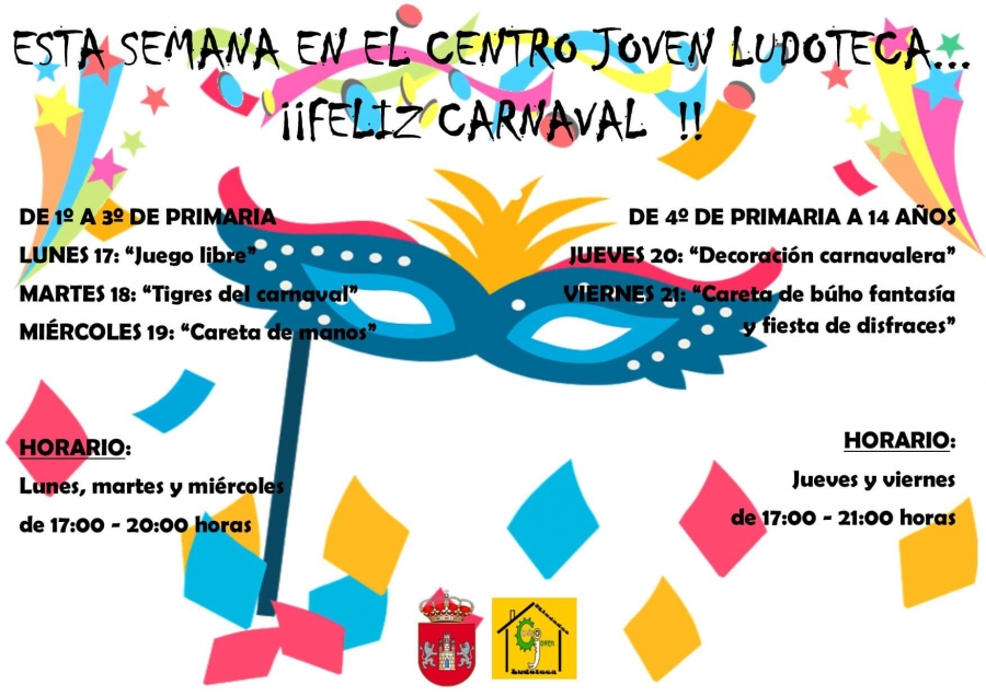 Centro Joven Ludoteca temática: Feliz Carnaval
