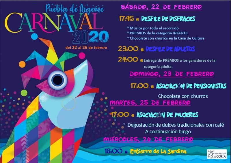 Carnaval 2020 en Puebla de Argeme
