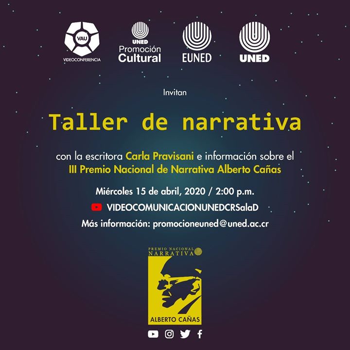 Taller de narrativa e información sobre el Premio Alberto Cañas