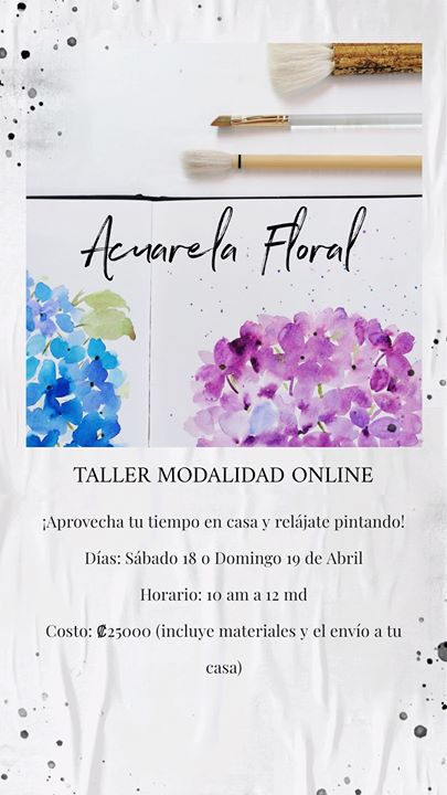 Taller De Acuarela Floral Hortensias Online - GAM Cultural