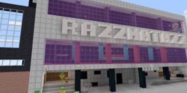 Razzmatazz, recreat en el món virtual fent servir Minecraft