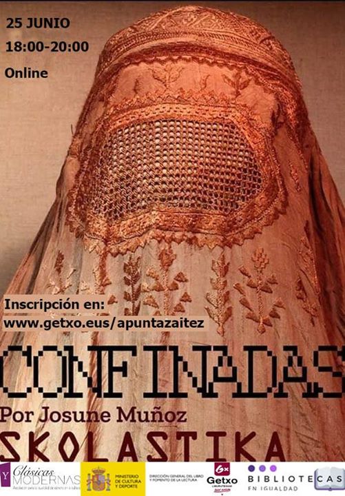 Charla literaria online: 'Confinadas' (Josune Muñoz, Skolastika)