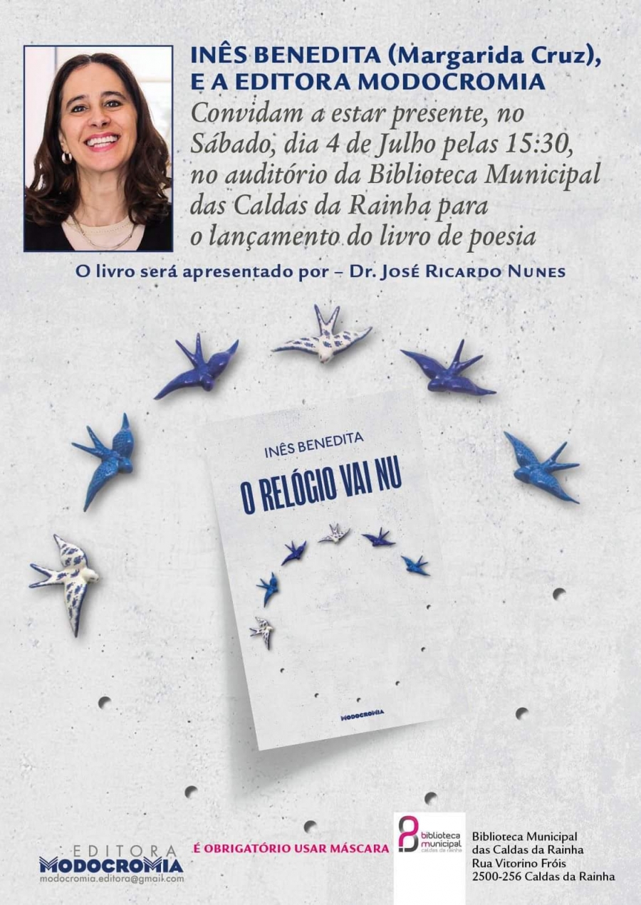 Lançamento do livro de poesia O Relógio vai Nu