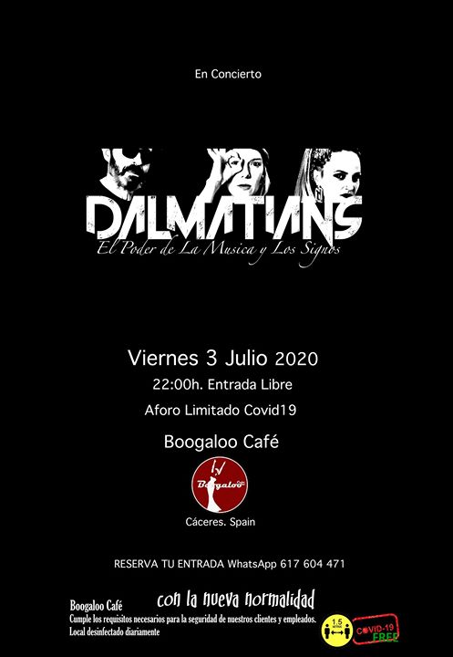Dalmatians concierto en Boogaloo Café de Cáceres