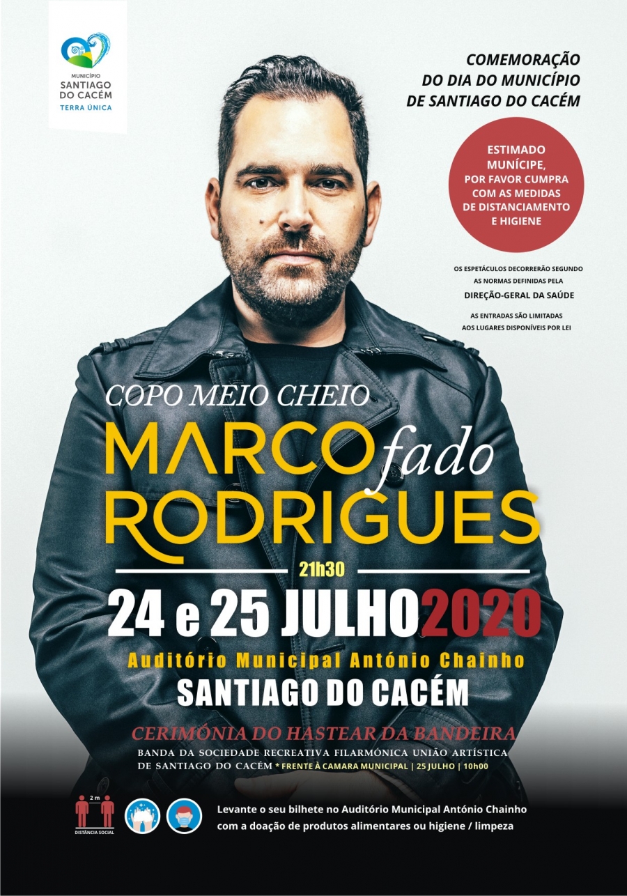 Marco Rodrigues traz ao Auditório Municipal o seu último disco “COPO MEIO CHEIO”