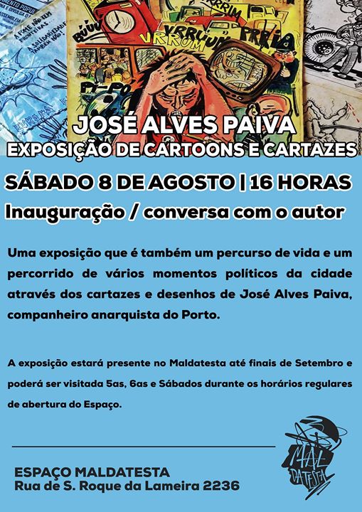 Inauguração da exposição de cartoons e cartazes de José Alves Paiva