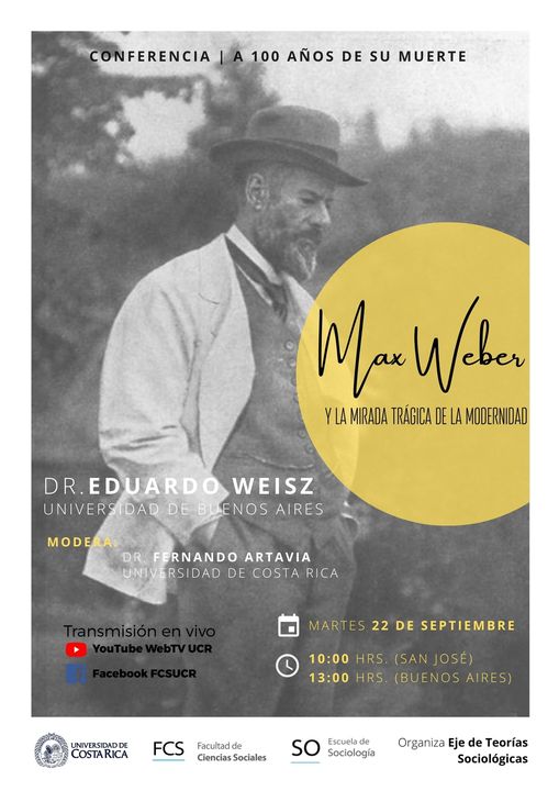 Conferencia 'Max Weber y la mirada trágica de la modernidad'