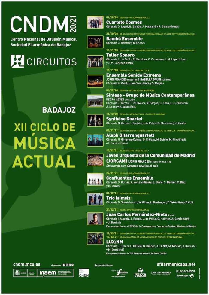 – Nueva fecha – XII Ciclo de Música Actual de Badajoz – ‘Confluentes Ensemble’