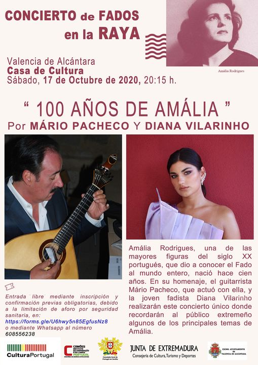 Concierto: '100 años de Amália' por Mario Pacheco y Diana Vilarinho