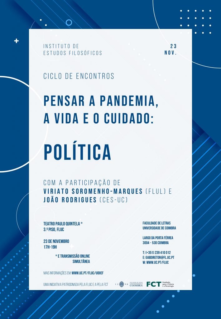 Política | Ciclo de Encontros “Pensar a Pandemia, a Vida e o Cuidado”