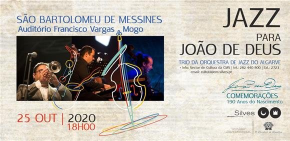 Concerto JAZZ PARA JOÃO DE DEUS com Trio da Orquestra de Jazz do Algarve