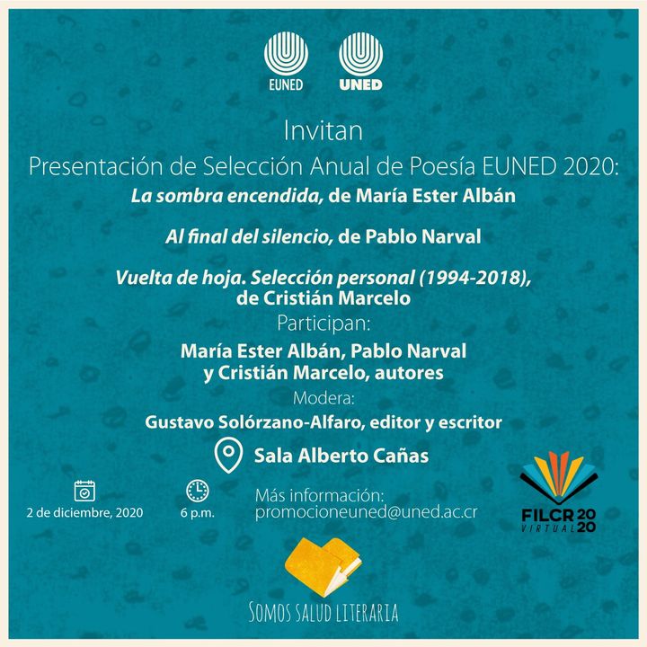 FERIA INTERNACIONAL DEL LIBRO. Selección Anual de Poesía EUNED 2020