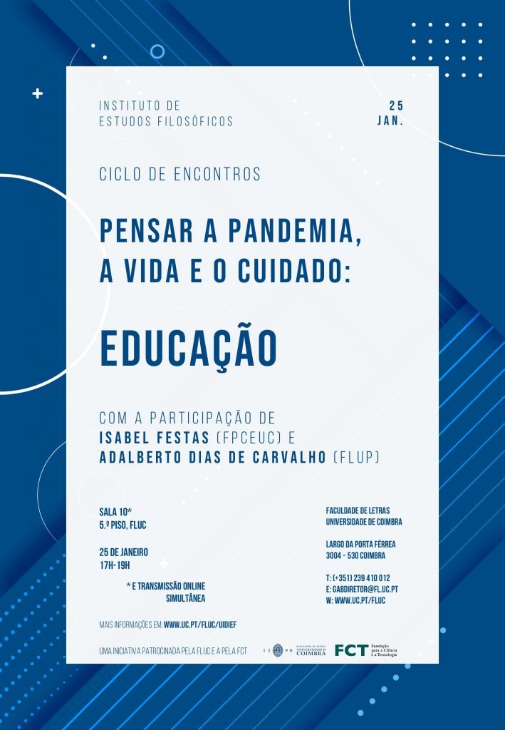 Educação | Ciclo de Encontros “Pensar a Pandemia, A Vida e o Cuidado”