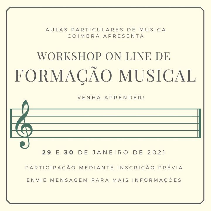 Workshop On-line de Formação Musical