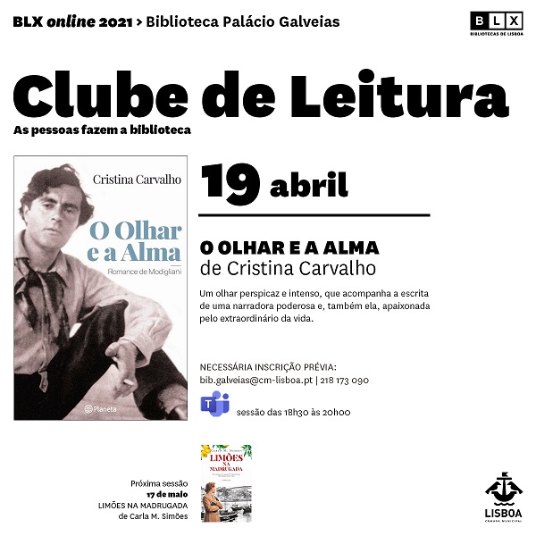 Clube de Leitura da Biblioteca Palácio Galveias (online)