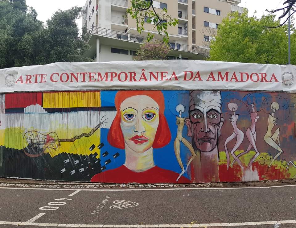 Pré-inauguração do Mural  25 de Abril  pelo Circulo Artur Bual/Camara Municipal da Amadora