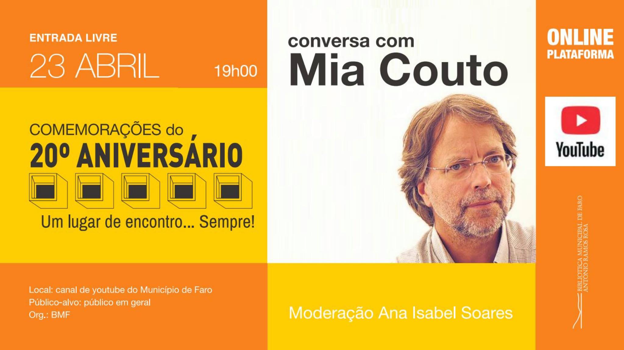 Conversa com Mia Couto | Em direto no YOUTUBE