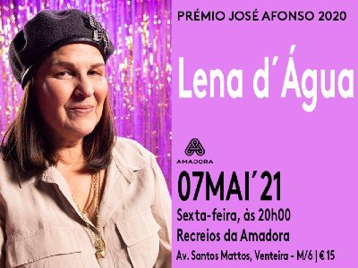 Música | Lena d’Água em Concerto na Amadora | Vencedora do Prémio José Afonso 2020