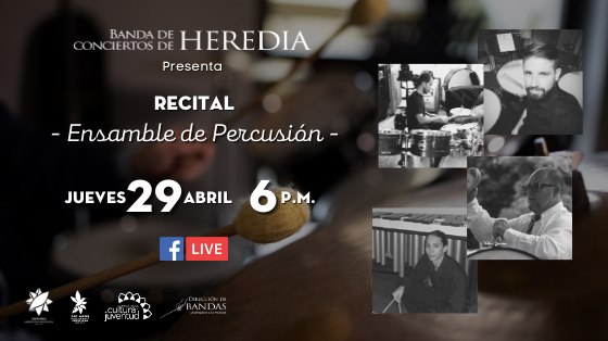 Recital del Ensamble de Percusión, Banda de Conciertos de Heredia.