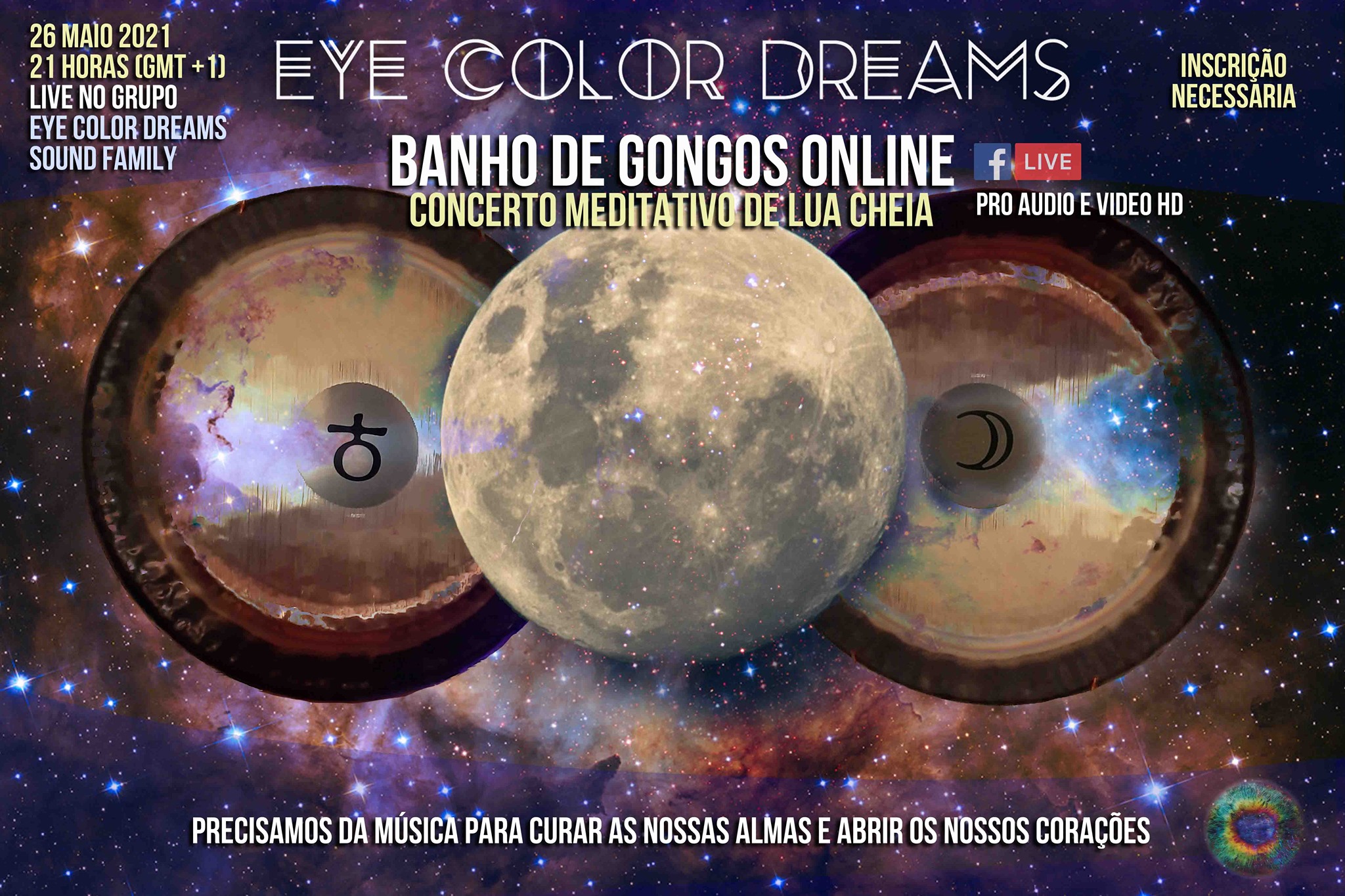 Banho de Gongos Online - Concerto Meditativo de Lua Cheia