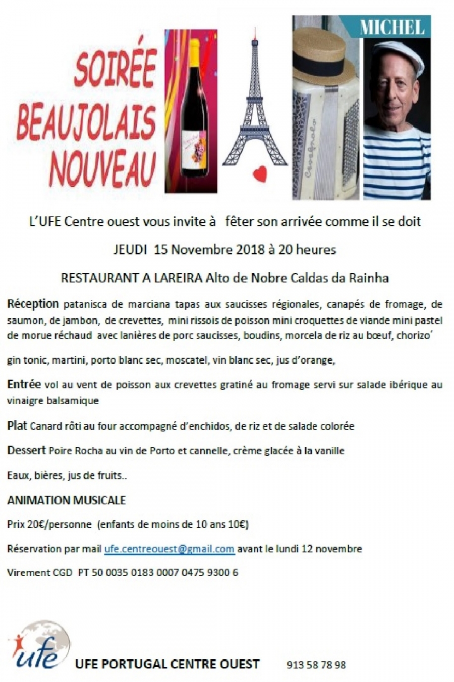 A UFE convida para 'soirée Beaujolais nouveau'