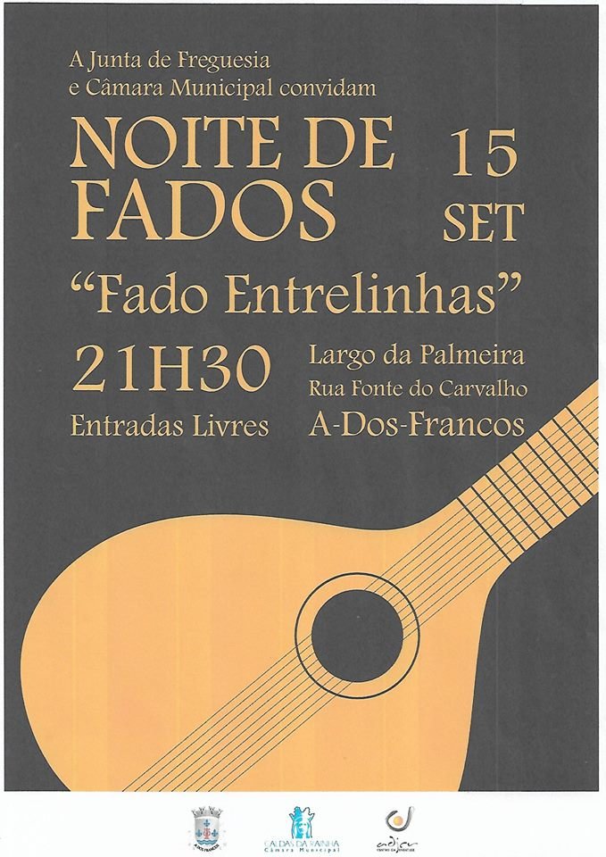NOITE DE FADOS (ENTRADAS LIVRES) -> A-dos-Francos