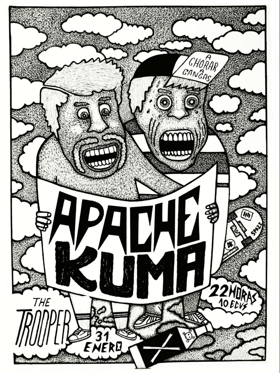 Concierto de rock stoner en la sala Trooper con los grupos Apache y Kuma