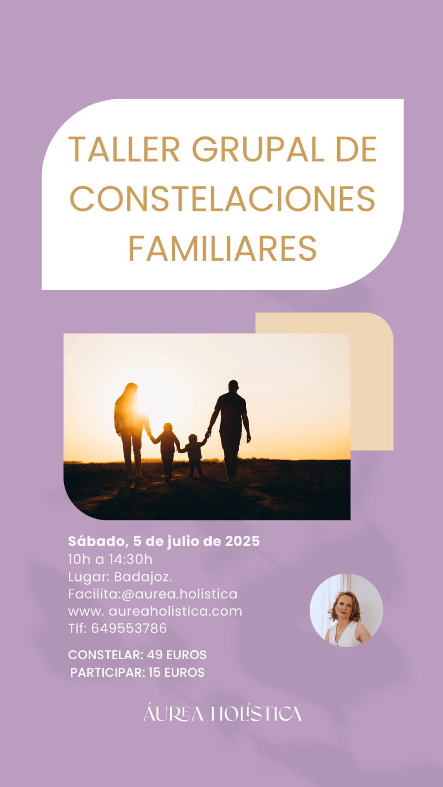 TALLER GRUPAL DE CONSTELACIONES FAMILIARES BADAJOZ EXTREMADURA | 5 de julio de 2025
